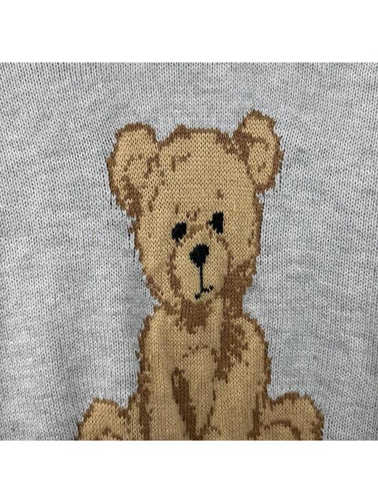 Aeropostale Teddy Bear Knit Gray Sweater Coquette Small Cute - Picture 5 of 9